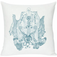 Coussin Rarara / 40 x 40 cm - Domestic blanc