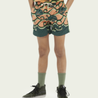 Scotch & Soda Short de bain imprimé en polyester recyclé Vert