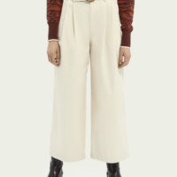 Scotch & Soda Pantalon jambes larges Blanc