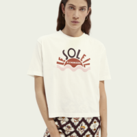 Scotch & Soda T-shirt relaxed fit en coton bio Blanc