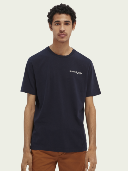Scotch & Soda T-shirt en coton bio avec logo Noir