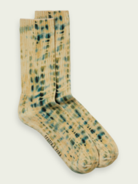 Scotch & Soda Chaussettes côtelées imprimées Jaune