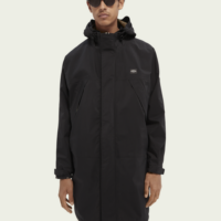 Scotch & Soda Parka technique surdimensionnée Noir