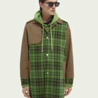 Scotch & Soda Trench-coat en coton mix & match Vert