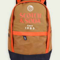 Scotch & Soda Sac à dos color-block graphique Orange