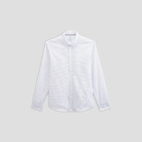 Chemise slim imprimé feuillage coton - Blanc Brice