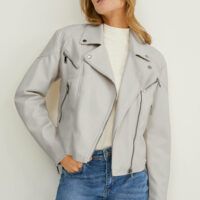 Blouson motard - similicuir Blanc C&A