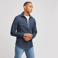 Chemise slim denim urbanflex - Stone Brice