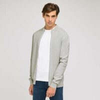 Gilet zippé col montant - Gris Chiné Jules