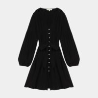 Robe courte plissée Rochanie Noir Maje