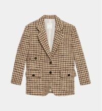 Veste courte tweed laine Marron Sandro