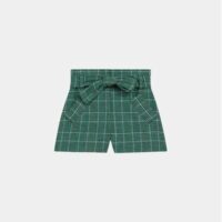 Short Itrito à carreaux Vert Maje