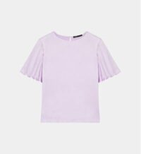 T-shirt Tanka soie et coton Violet Maje