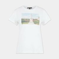 T-shirt droit Tuileries coton biologique Blanc Maje