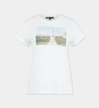 T-shirt droit Tuileries coton biologique Blanc Maje