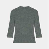 Pull ajusté Manuelle détails en métal Gris Maje