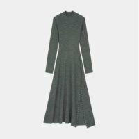 Robe midi Rully maille détails métal Gris Maje