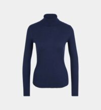 Pull col roulé Modat laine mélangée Bleu Maje