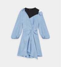 Robe chemise Ritiavi trompe-l'?il à rayures Bleu Maje