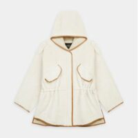 Manteau évasé Gangzhio Beige Maje