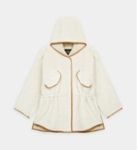 Manteau évasé Gangzhio Beige Maje