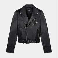 Blouson Billyo cuir Noir Maje