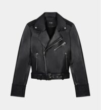 Blouson Billyo cuir Noir Maje