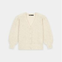 Cardigan Mista laine mélangée Beige Maje