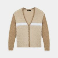 Cardigan Maldy laine mélangée Beige Maje