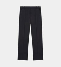 Pantalon crop droit Pili laine mélangée Bleu Maje