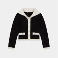 Cardigan Mutine col large Noir Maje