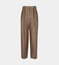 Pantalon carotte 7/8 fantaisie Marron Sandro