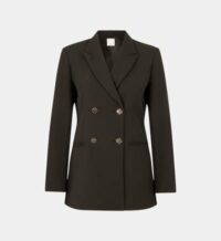 Veste costume cintrée double boutonnage monogramme bijoux Noir Sandro