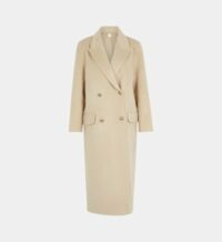 Manteau long droit laine Beige Sandro