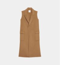 Manteau long sans manche Beige Sandro