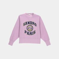 Sweat en coton bio à motif Violet Sandro