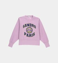 Sweat en coton bio à motif Violet Sandro