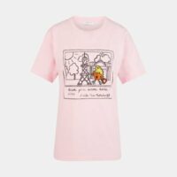 T-shirt droit x Mr.Men Little Miss coton Rose Sandro