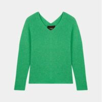 Pull cachemire femme droit Madina Vert Maje