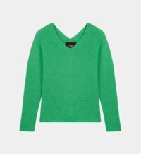 Pull cachemire femme droit Madina Vert Maje