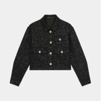 Veste courte Cenatelli à sequins Noir Maje