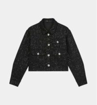 Veste courte Cenatelli à sequins Noir Maje