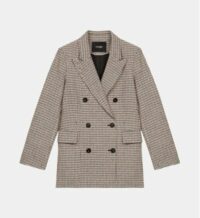 Veste blazer Voldito à carreaux Beige Maje