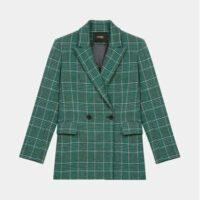 Veste blazer Vislanda à carreaux Vert Maje