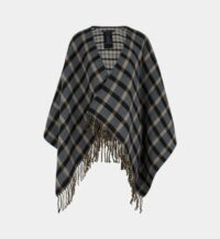 Poncho Emma Gangzhy jacquard carreaux Gris Maje