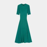 Robe midi Roxia en maille Vert Maje