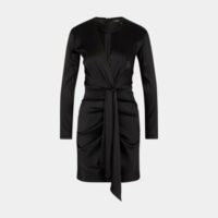 Robe Roseanne courte ajustée Noir Maje