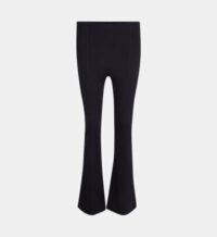 Pantalon uni ajusté Pome Noir Maje