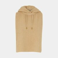 Col capuche laine mélangée Beige Sandro