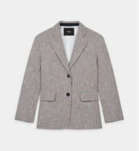 Veste tailleur Viva motif pied de poule Bleu Maje